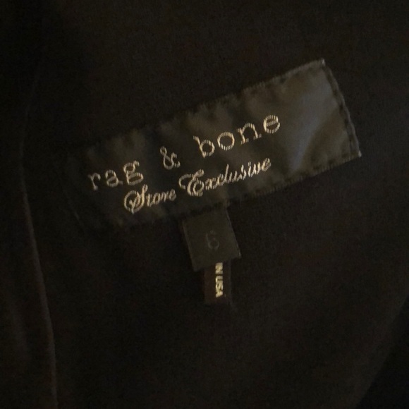 Rag & Bone tux blazer with leather collar - Picture 6 of 8